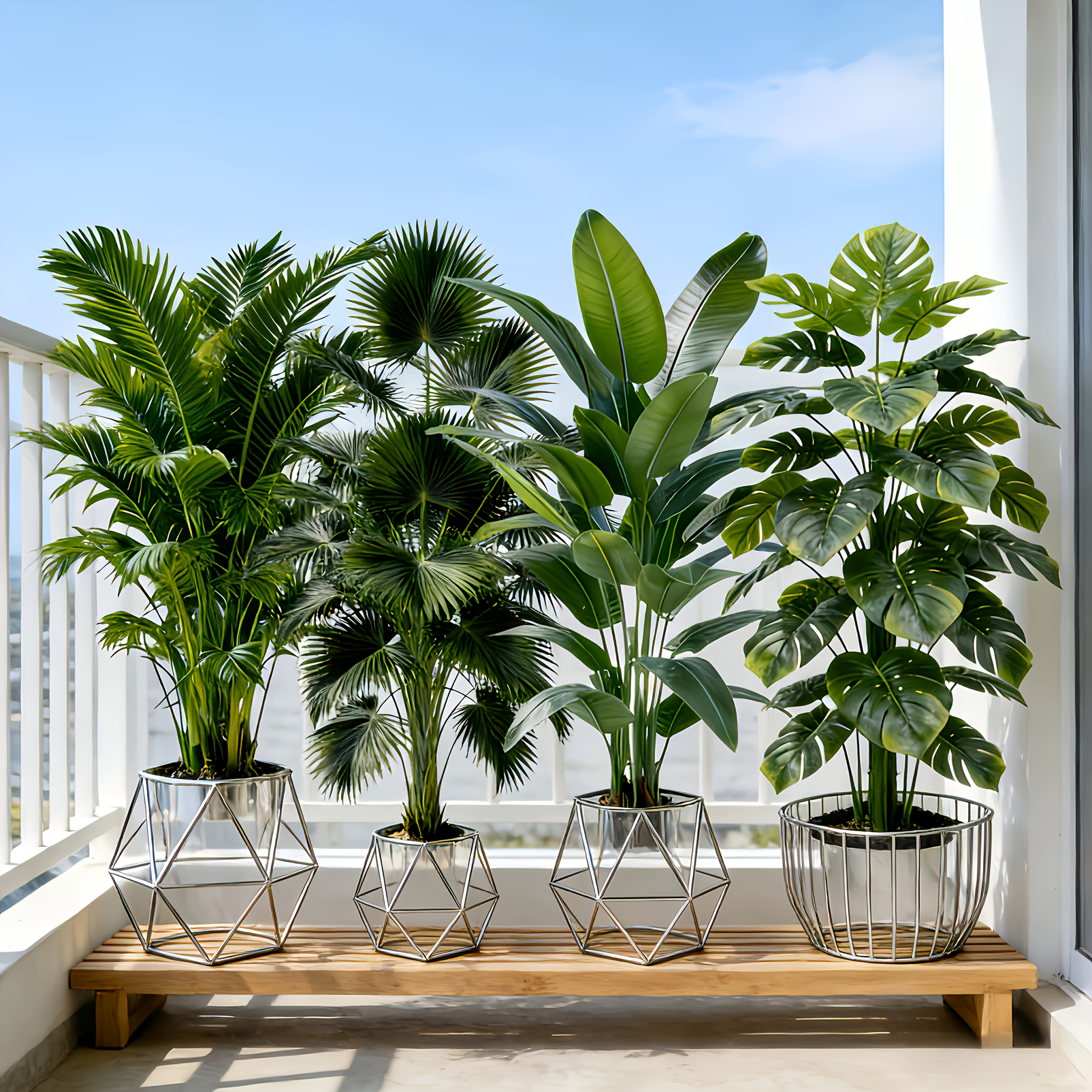 4pcs of 40-Inch Large Artificial Greenery - Outdoor Artificial Plants - Realistic Lush Green Foliage | Suitable for Indoor and Outdoor Multi-Scene Placement, Ideal for Home, Courtyard, Office, Wedding, Balcony, and Garden Decoration