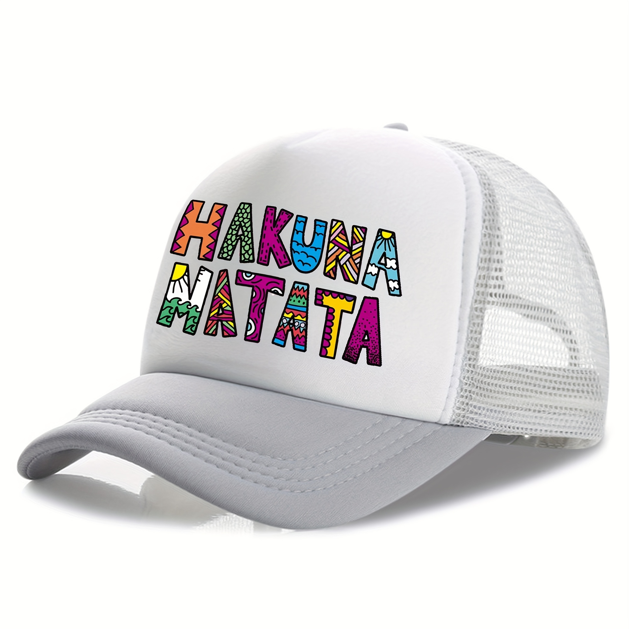 Human Letter Print Men's Baseball Cap, Street Sunshade Baseball Cap