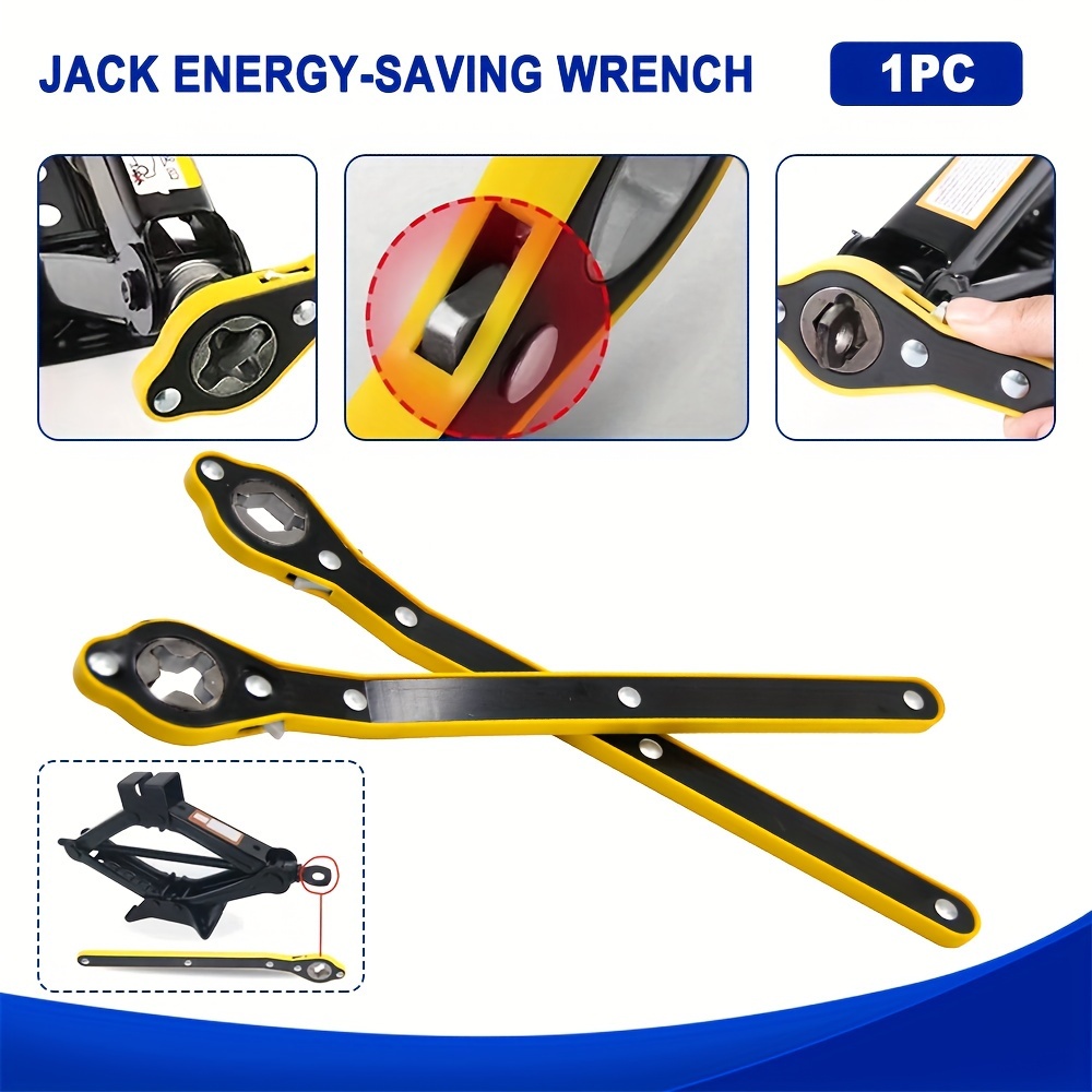 1pc Car Labor-saving Jack Ratchet Wrench, Scissor Jack Garage Tire Wheel  Lug Wrench Handle, Labor-saving Wrench, Car Repair Tool