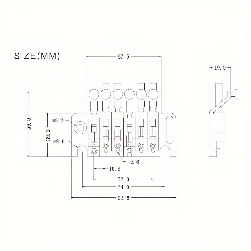 [Alloy Guitar Tremolo Bridge] Double Locking System Alloy Electric Guitar Tremolo Bridge | Black, Silvery Grey, Golden