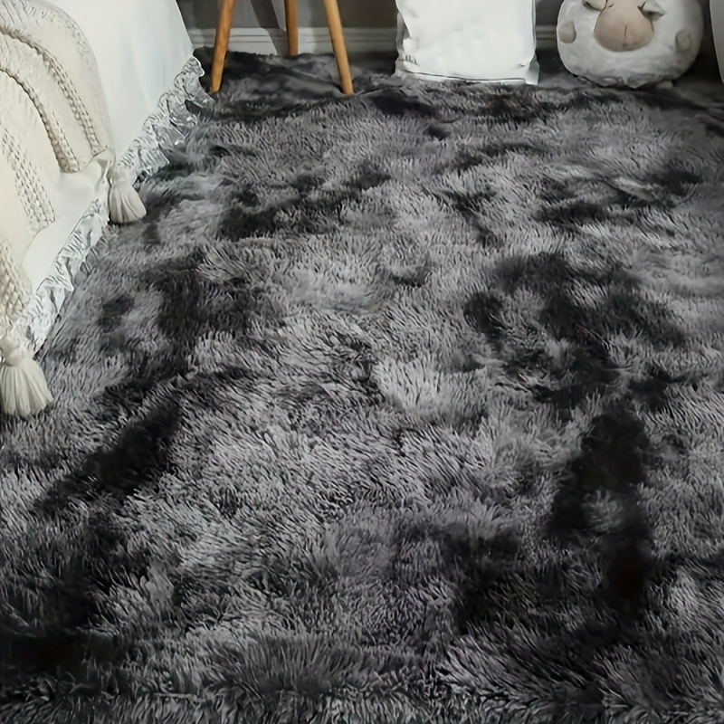 TEMU Tapis de chevet Tie-Dye Foncé pour Chambre à Coucher, Tapis d'extrémité de lit, Tapis de table basse de salon