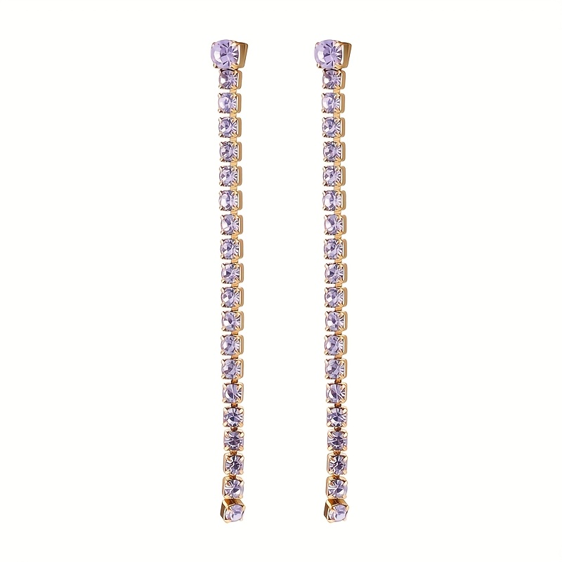 Women's Gorgeous Stainless Steel Colored Round Zirconia Earrings