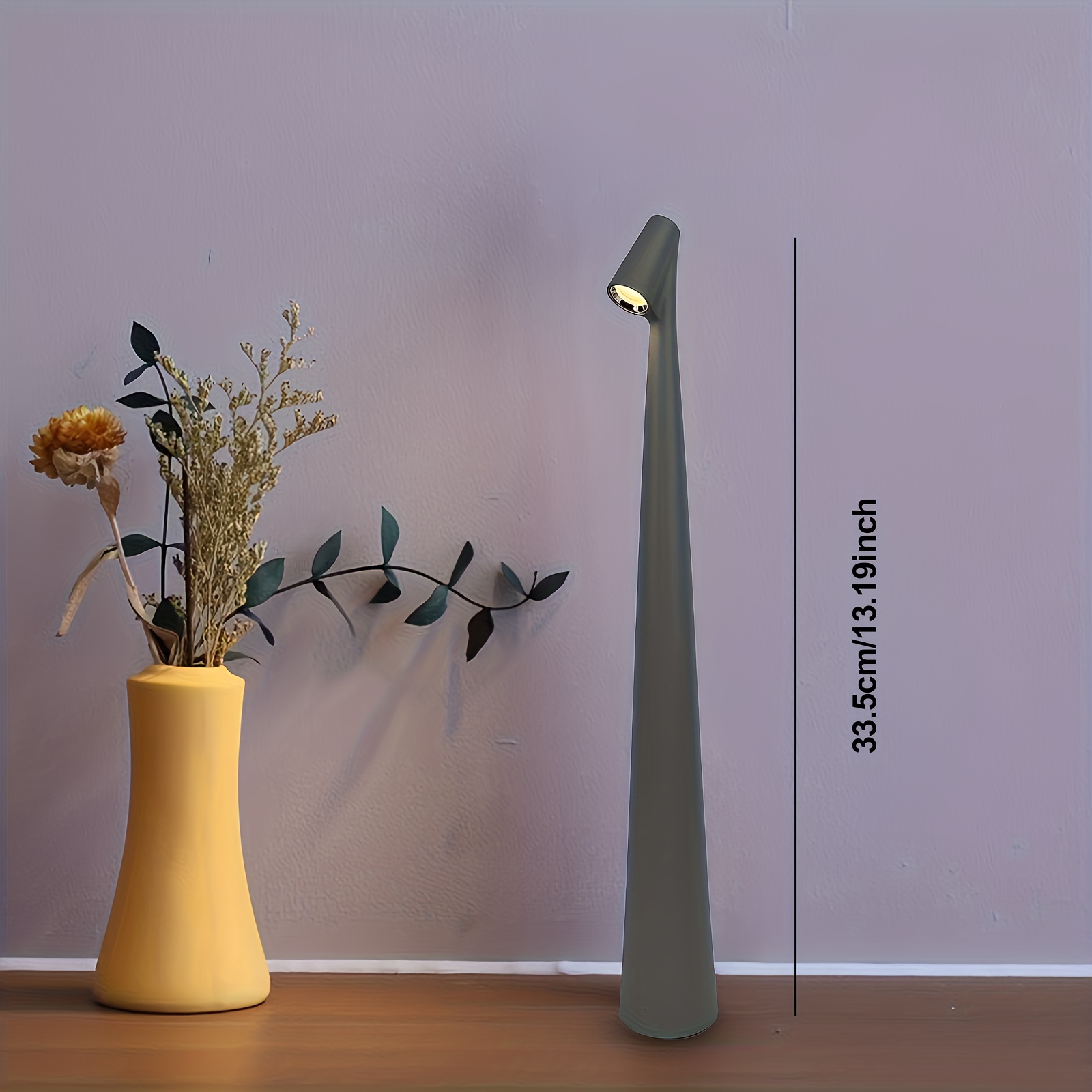 TEMU Lámpara de Escritorio LED Recargable Sin Cable - 3 Niveles de & Regulación , Control Táctil, Luz Portátil a Batería para Dormitorio, Oficina,
