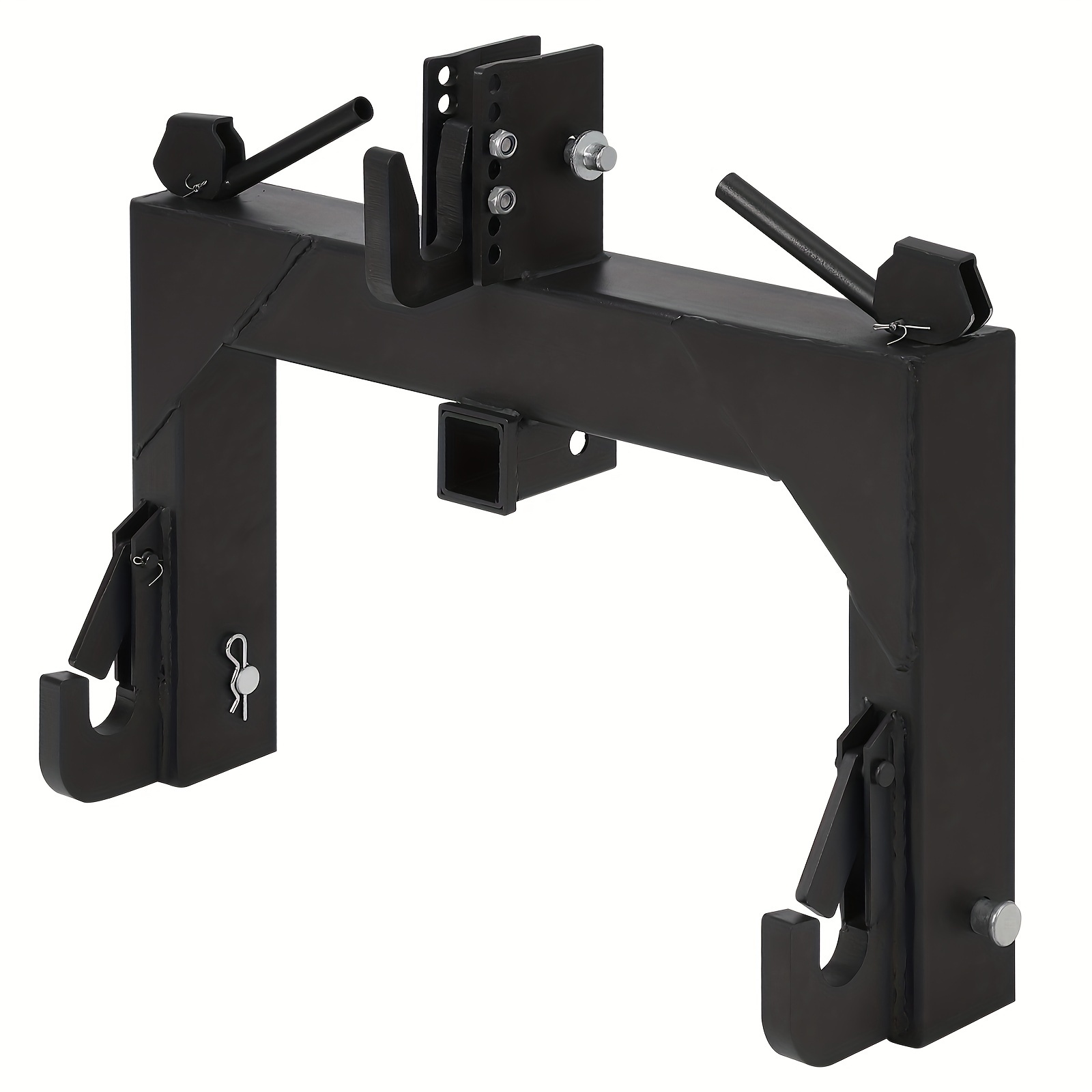 

3 Point Quick Hitch Category, 13000 Lbs Lifting Capacity Tractor Quick Hitch, 27.5" Between Lower Arms, 14.5" ~17.5" Level Adjustment, Quick Hitch Adaptor To Category 1 And 2 Tractors