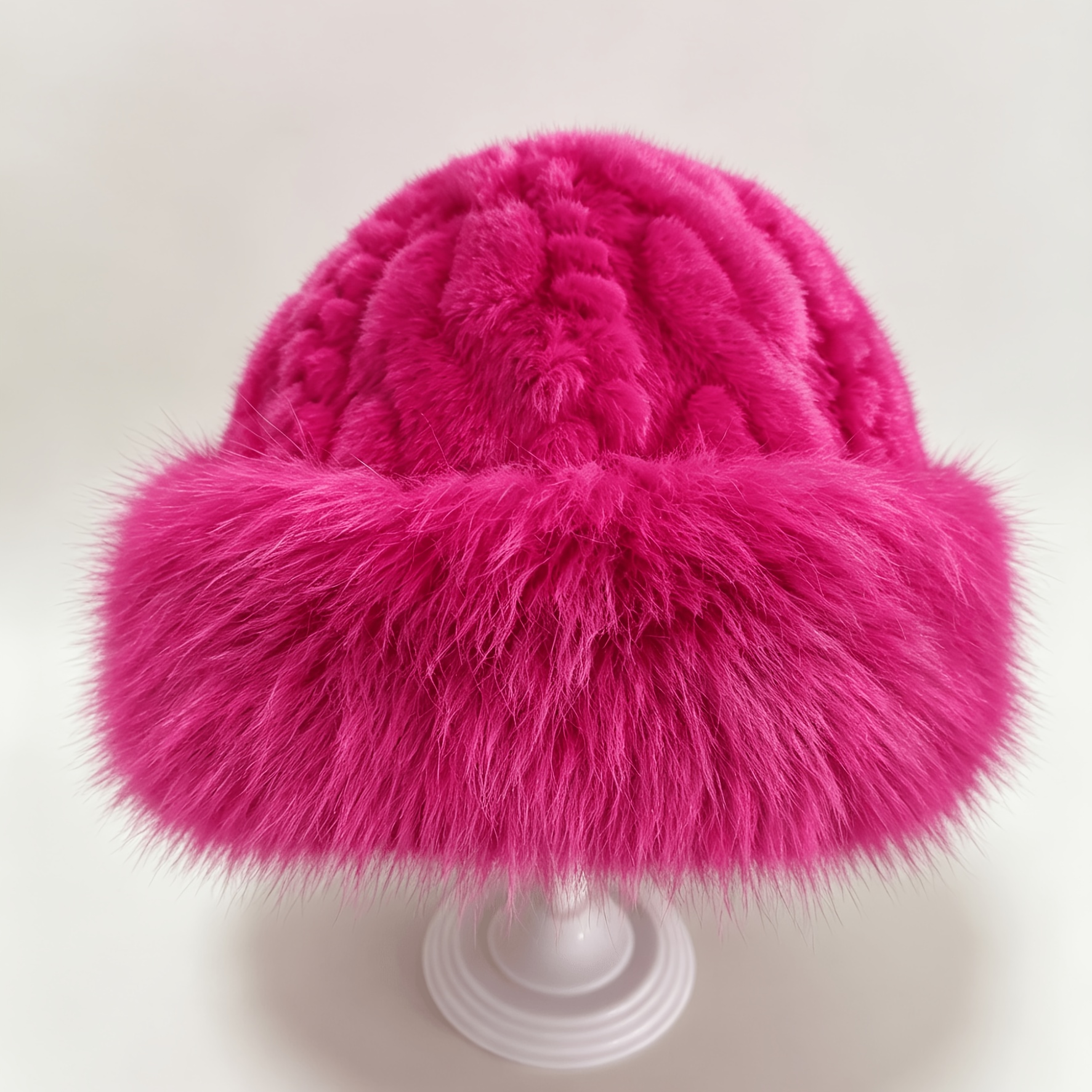TEMU New Stitching Embossed Plush Mongolian Hat For Outdoor Travel, Warm, Cold-proof, Makes Small, Versatile