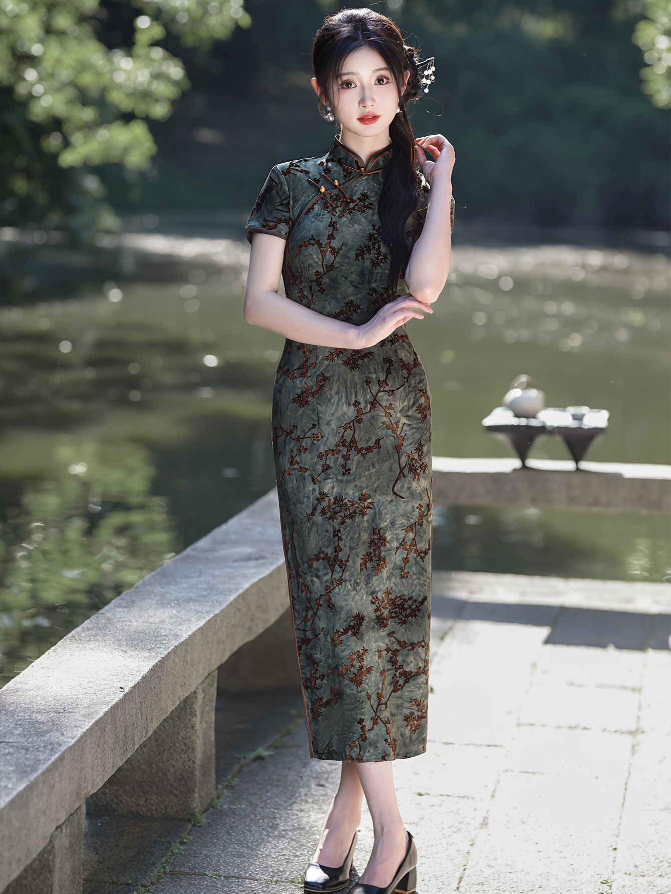 elegant chinese cheongsam qipao traditional - Temu