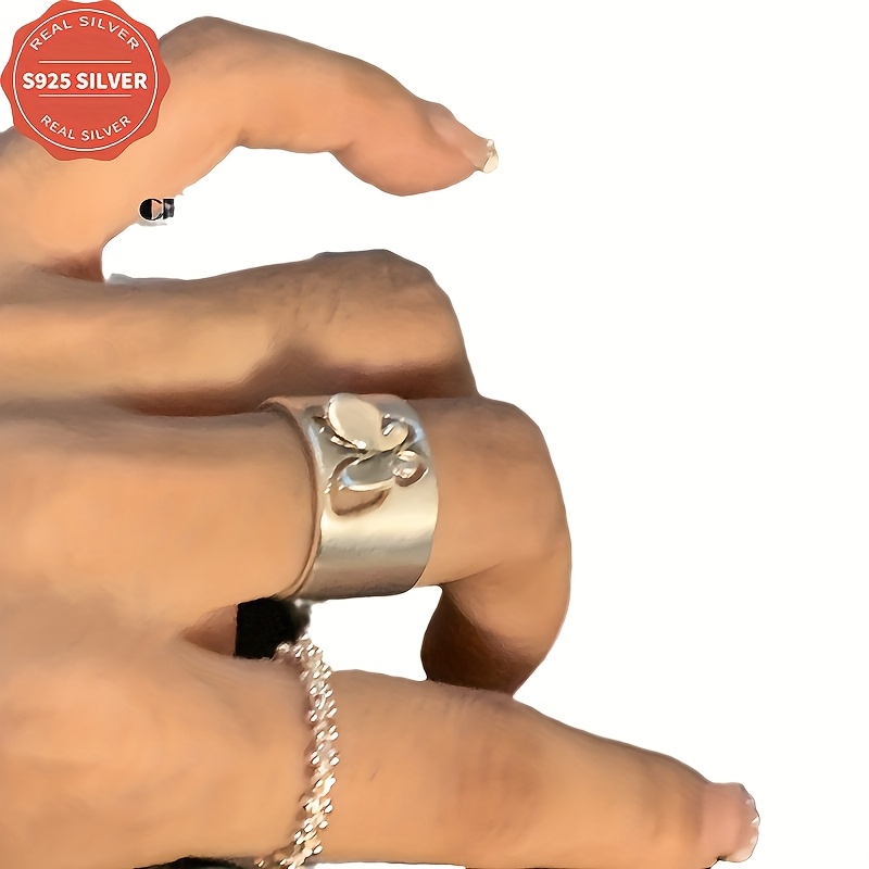 925 Silver Butterfly Ring Low Allergy Durable & Versatile