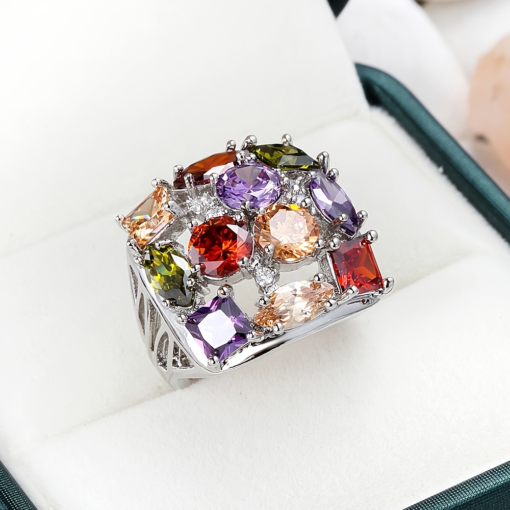 High-End Colored Men's Ring for Christmas & Valentine's