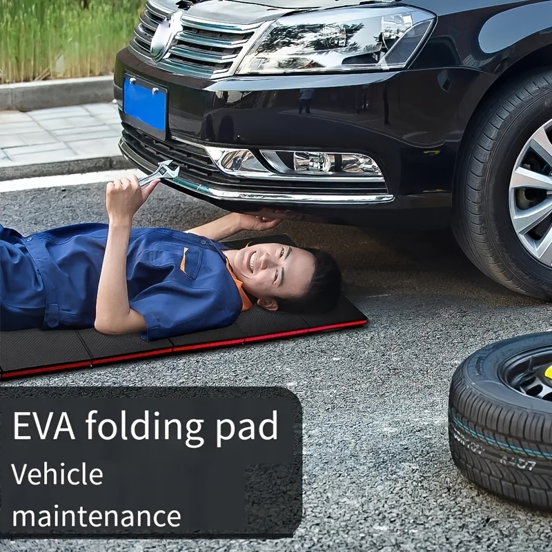 1/2pcs EVA Car Repair Work Mat - Foldable, Lightweight, Insulated, High Quality, Multi-purpose Mat, Suitable for Outdoor Repairs, Camping, Hiking - 1145mm X 400mm X 30mm, Portable Ergonomic Design, Durable EVA Material Mat, Multi-functional.