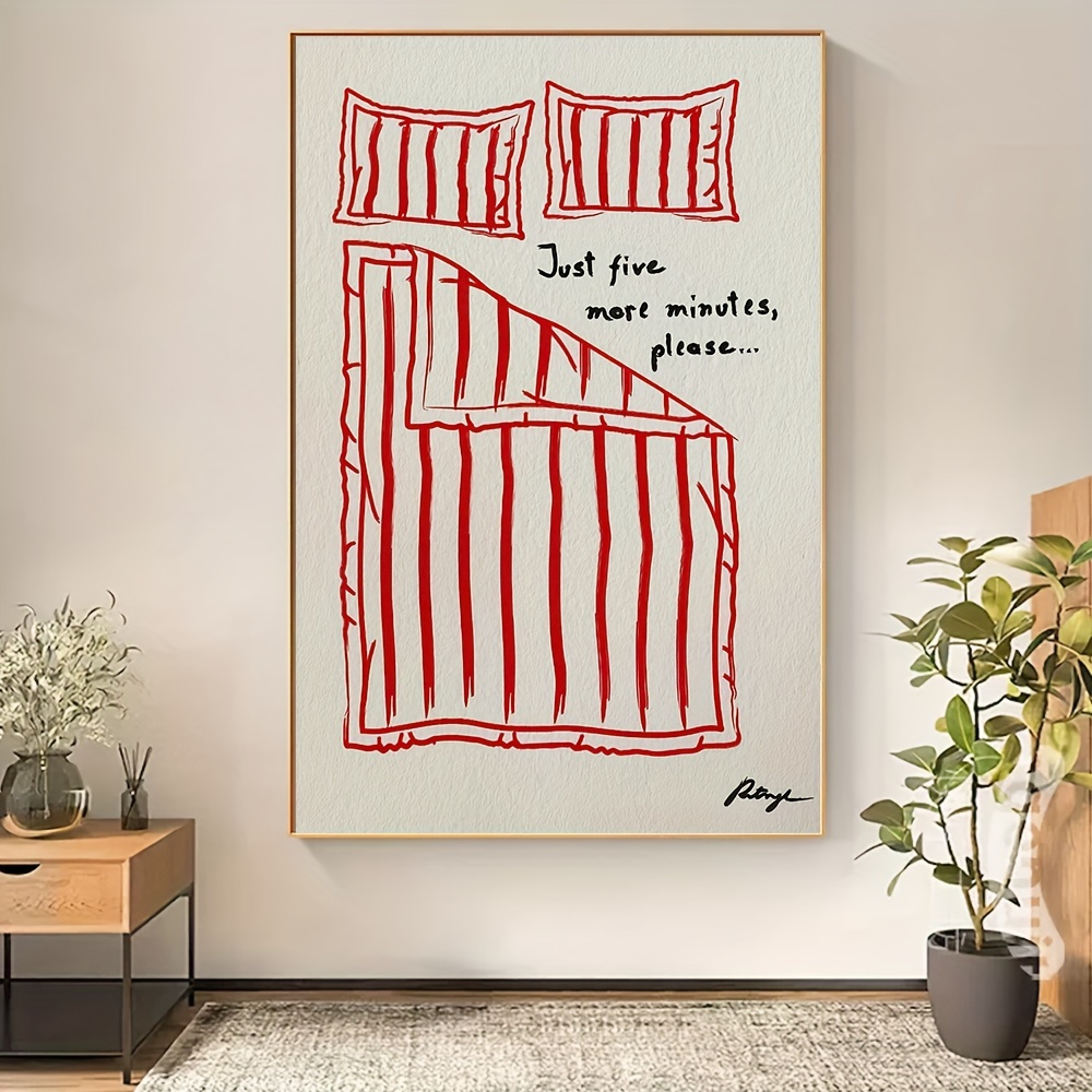 

- Red & Bed Canvas Art Print | Fun For Bedrooms & Dorms |