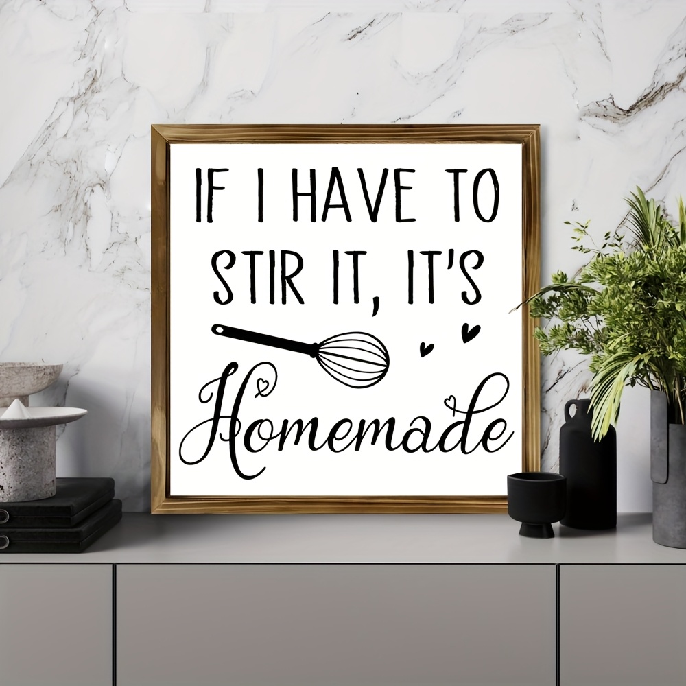 

1pc 'if I Have To , ' Wooden - Humorous For Dining & , , , 20x20cm (7.87x7.87in)