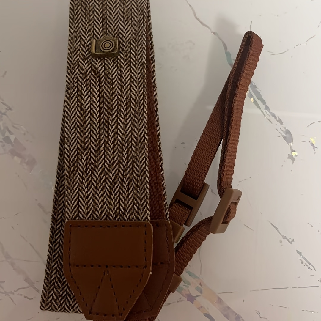 1pc Adjustable Leather Cotton Neck Strap Camera|camera Accessories-camera Strap