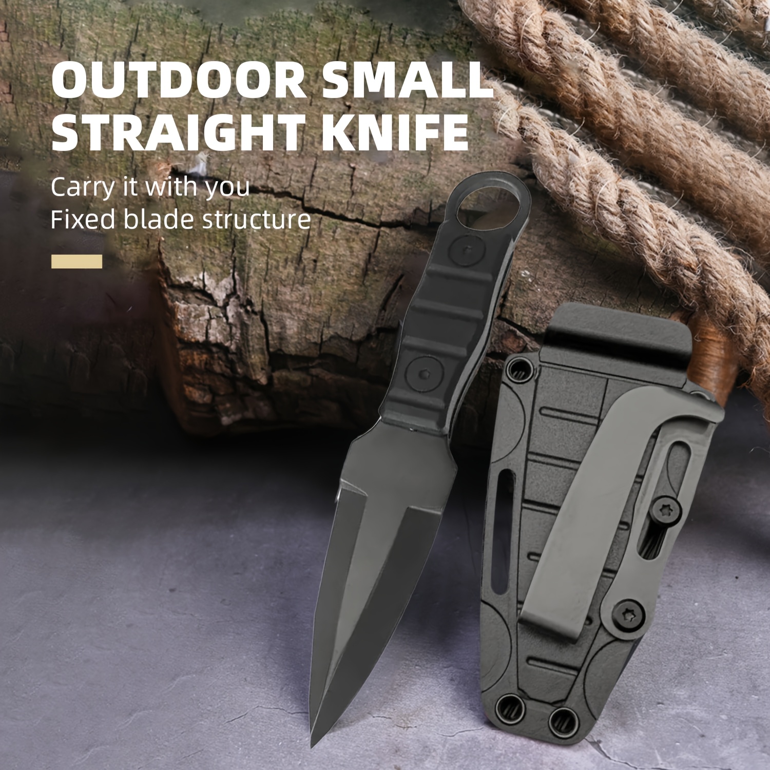 compact stainless steel edc knife with sheath suitable for   hands ideal for camping hiking fishing and outdoor activities essential for the outdoors