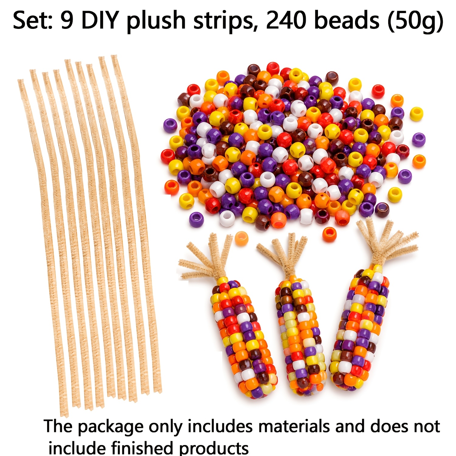 TEMU Kit de loisirs créatifs de perles de Récolte d'automne, Kit de fabrication de à faire soi-même, Décorations de fête d'automne pour Thanksgiving