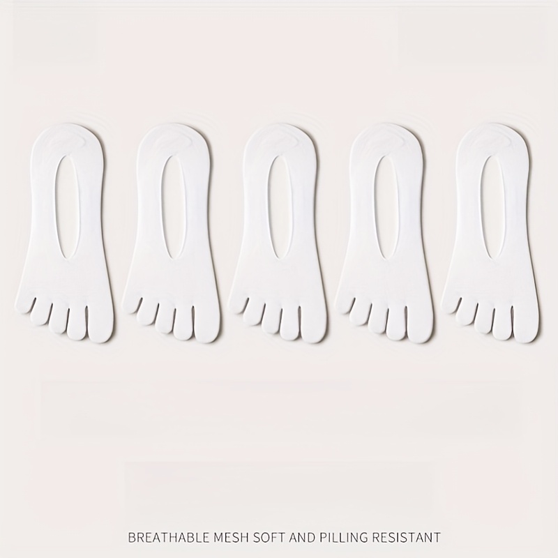 TEMU 5pairs/3pairs Random Flip Flop Socks Men's Five-finger Socks, Men's Summer Ultra-thin , Invisible Boat Socks, Toe Socks, Shallow Mouth Men's