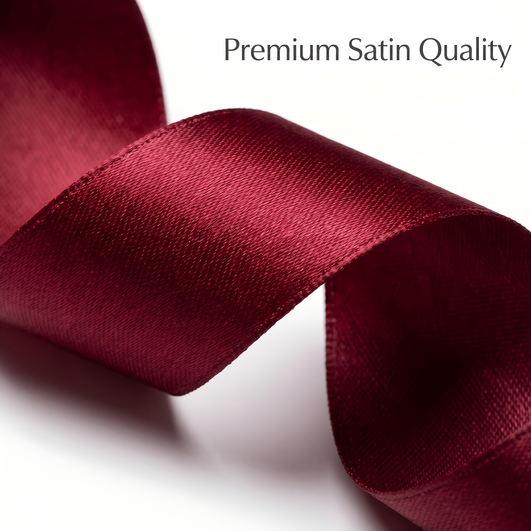 1 Roll 25 Yards (22.85 Meters) Burgundy Satin Ribbon Handmade Bow Auxiliary Material Flower Baking Gift Box Packaging Braid Decoration Ribbon Christmas, Halloween