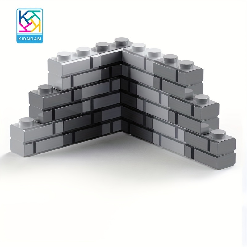 KIDNOAM Mixed ABS Building Blocks 1x2 Studless Interlocking Bricks Bulk Set