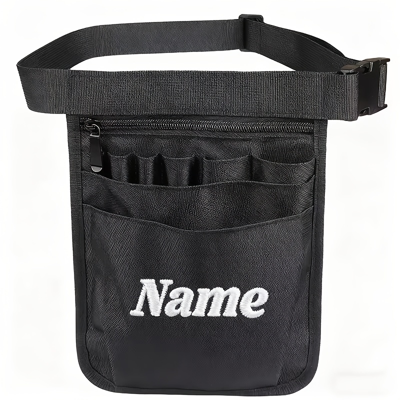 TEMU Embroidered Custom Waist Bag Diy Name/logo/ Crossbody Bag Tool Storage Bag Multifunctional Oxford Cloth Crossbody Bag Tool Storage Pen Case Gift