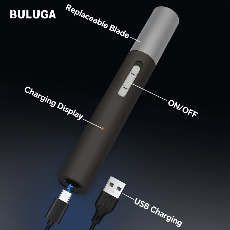 1pc secret dig 3 in 1 rechargeable metal electric nose ear hair trimmer with eyebrow groomer usb charging 400mah lithium battery multi functional personal care kit for men Product details 4