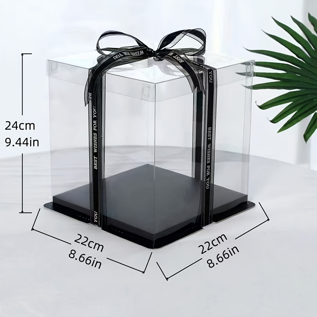 E-shop Party-Feiertags-Geschenkbox-Set, 1/2/3-lagige Geschenkaufbewahrungsbox, 4-in-1-Design inklusive 1 Band, das 2,5 cm breit und 3 Yards lang ist
