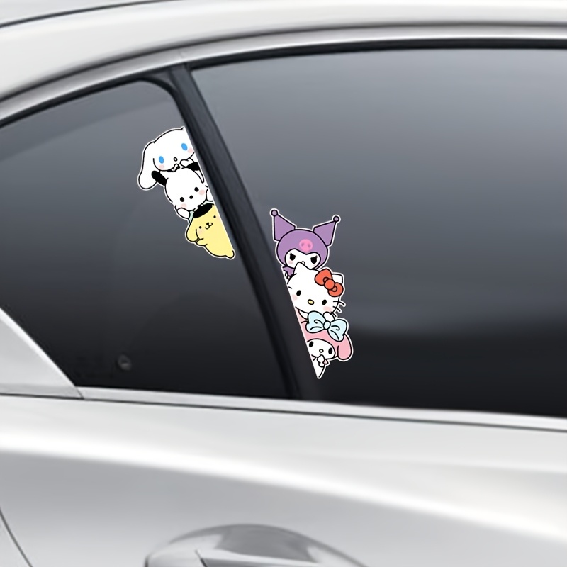 1 Cartoon Cute Sticker, Self-adhesive Plastic Sticker, Waterproof And Scratch-resistant, Semi-matte Surface, Used For Car Door Window Decoration, Car Stickers