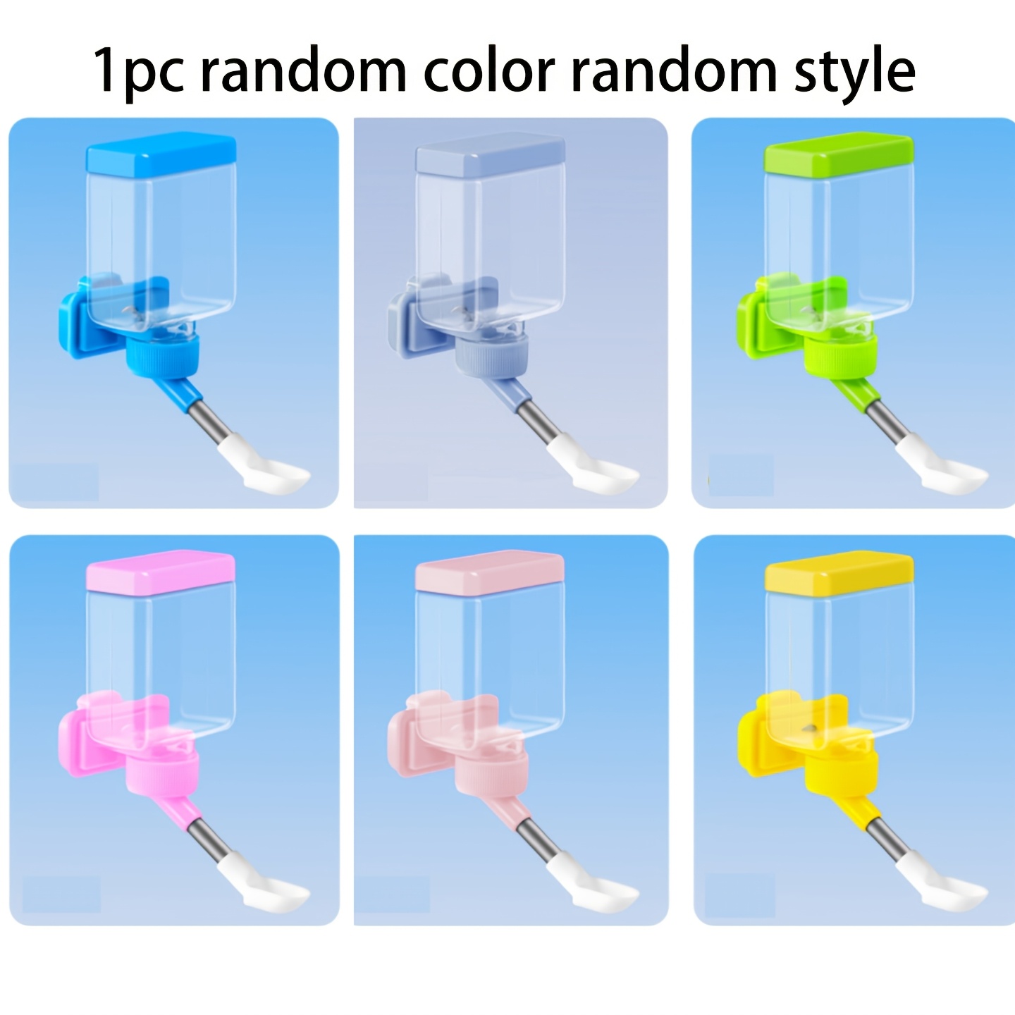 1pc Random Bird Feeder Parrot Birdcage Accessory Supplies Tool Water Dispenser Downfeeder Drinking Bird, Without Battery