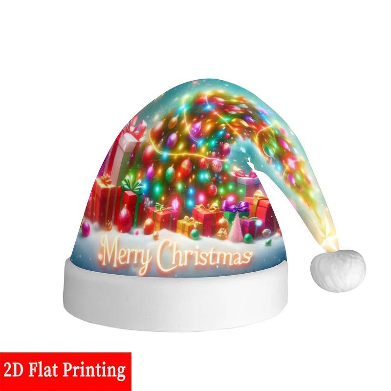 1 stuk Zelfverlichte Kerstfeesmuts met -Gratis & Multicolor Verlichting - Draagbare Winterhoofddeksel met Versieringen, Cadeaus & Ster - Wasmachinebestendig