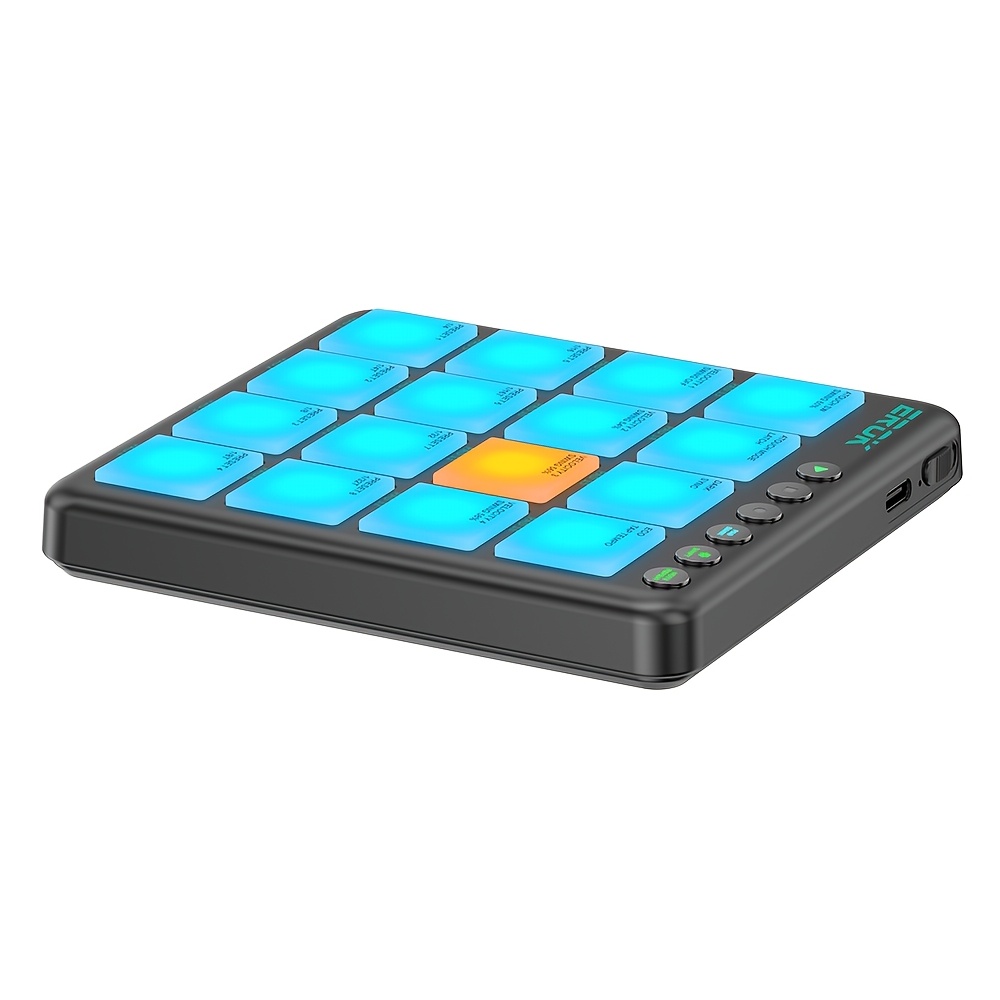 EROK P-16 RGB MIDI Drum Pad, Wireless Bluetooth MIDI Controller