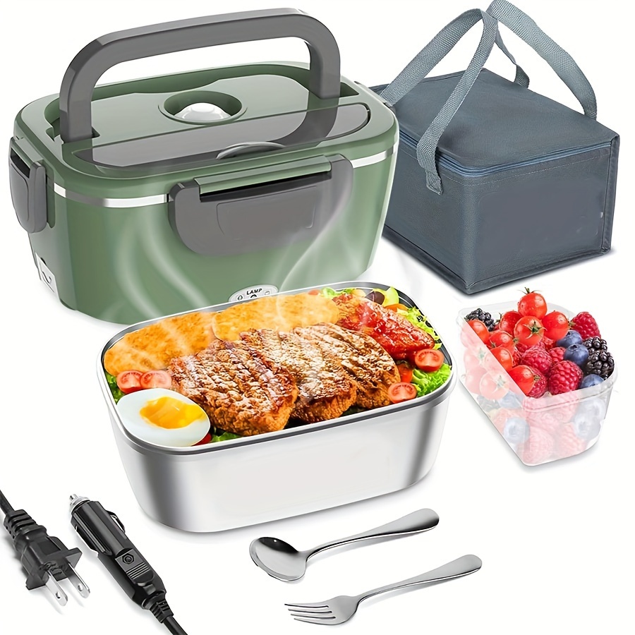 

Multifunctional Electric Lunch Box, Stainless Steel, 110-130v, Ideal For Office, Car, And Home Use, Heat Meals,