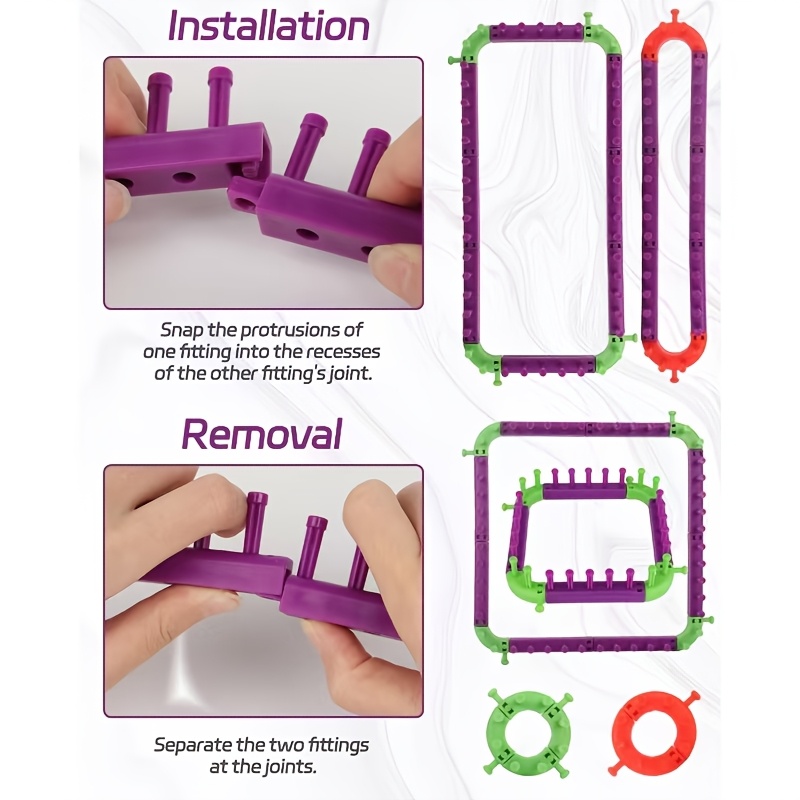 Katech Adjustable Knitting Loom Kit Sock Purple Loom DIY Hand