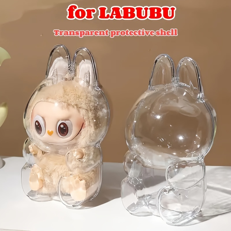 

1pc Labubu Display Case, , Dustproof Storage Box, Suitable For Pop & Collectibles, Doll Not Included, For Art, Crafts & Sewing , Christmas & Halloween Decor