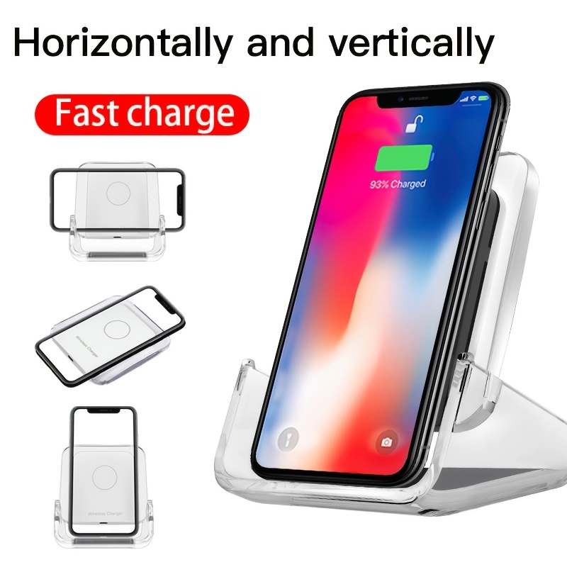 

15w Fast Wireless Charger With Adjustable Stand, Detachable Design With Charging Indicator, For /15/14/13/12/11 Pro Xr Xs X 8 Plus, For S20 S10 Note 20 10, Lg & More,