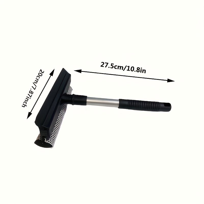 Image of 1pc Double-sided Glass Wiper With Extended Handle Detachable Double-sided Glass Cleaner