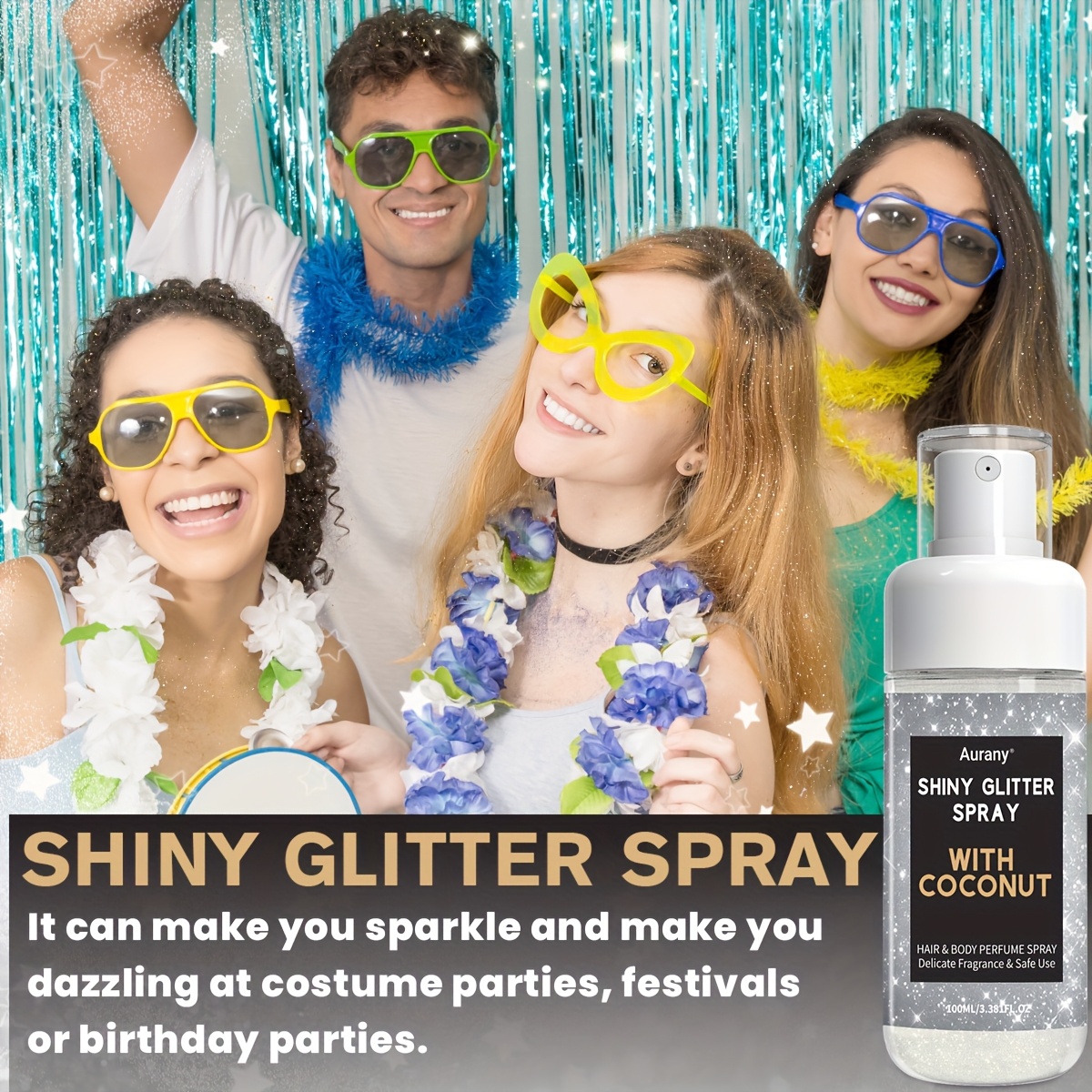 shiny glitter spray summer shiny spray - Temu Canada