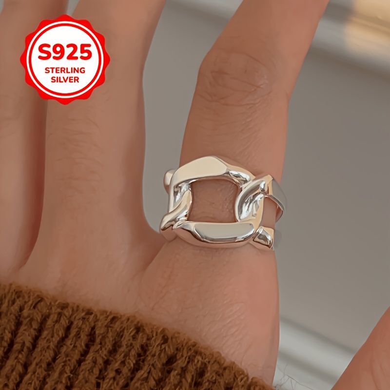 925 Silver Hypoallergenic Adjustable Open Ring