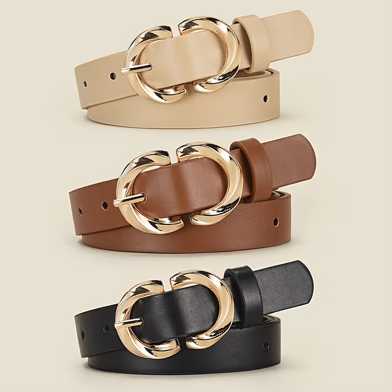 TEMU 1pc/3pcs Women' Belt Elastic Solid Color Belt Suitable For Pants Dresses Skirts, Adjustable Waist Belt For Daily Commuting Wedding Dress Belt,