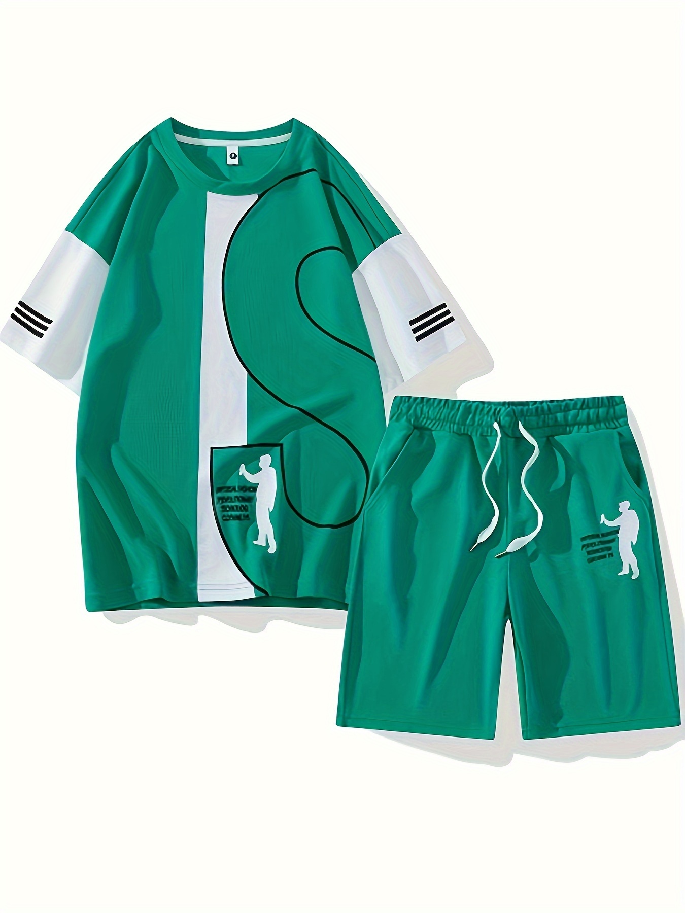 Ensemble T-shirt Et Short Homme - Tenue Sport été - Couleur Unie - Confection Wyongtao