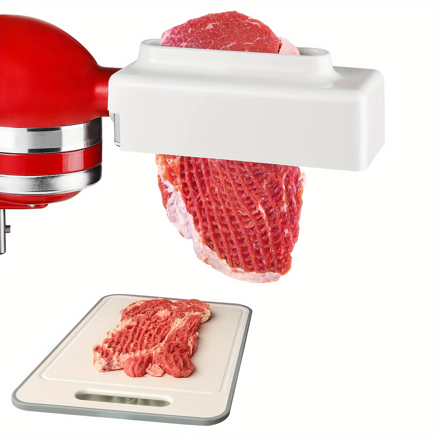 

Acetec Meat Tenderizer Attachment Compatible With All Stand Mixers - Aluminum And Stainless Steel Construction, Abs, Easy To And Operate, No Manual Pounding Needed