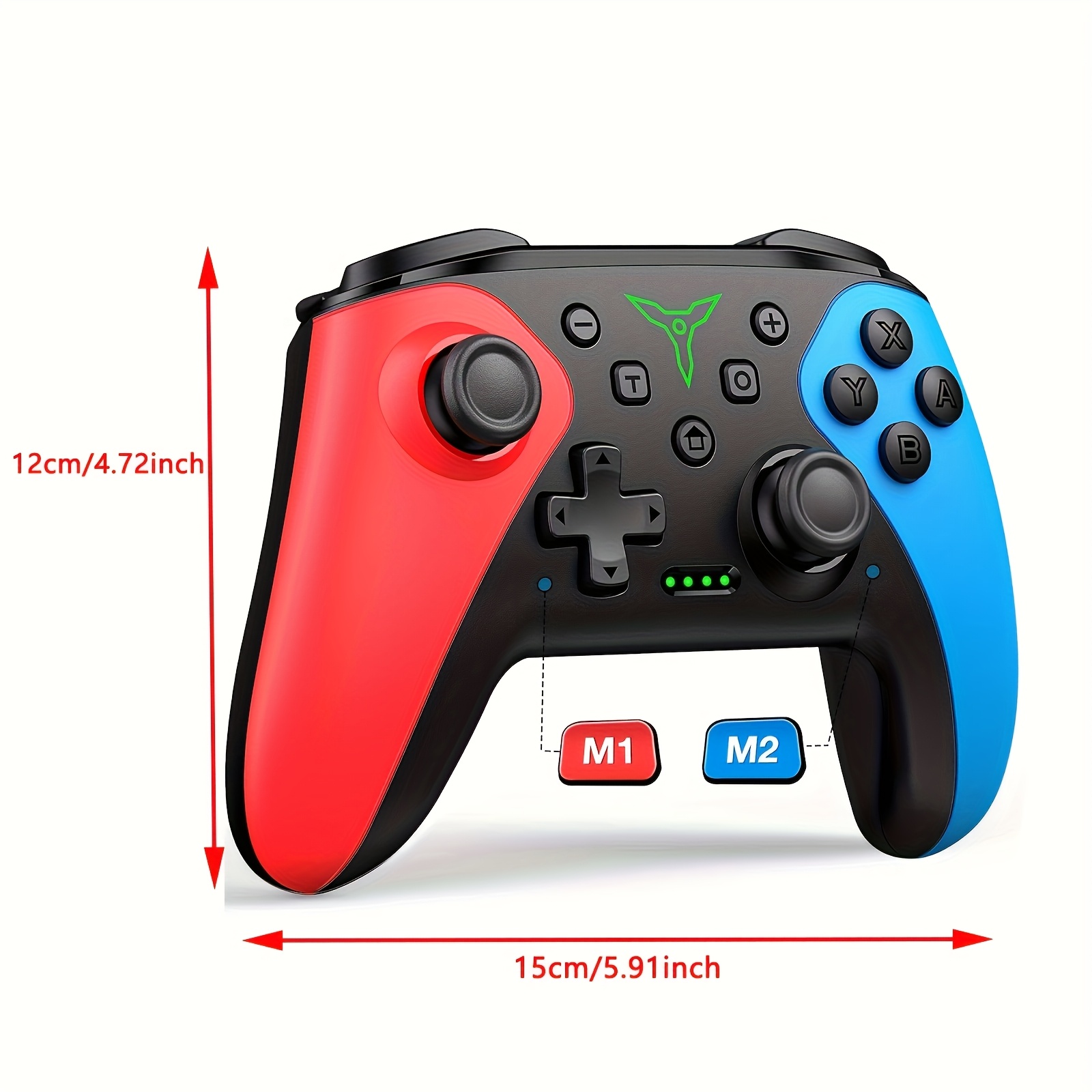 Wireless Controller For Switch Lite/OLED, Wireless Works With IOS/Android/PC With RGB Lighting, Programmable, TURBO & Wakeup Gamepad