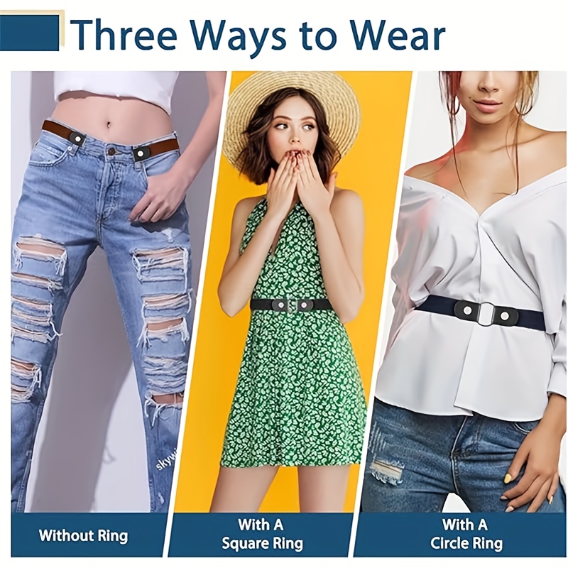 HAIRK Adjustable Elastic Waist Belt, Buckleless Invisible Design