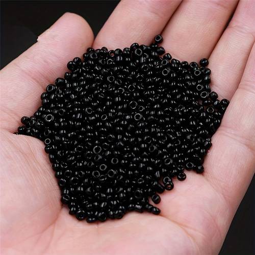 black czech glass seed beads 2mm 3mm 4mm spherical spacer beads for making uniform glossy beads for necklace earring bracelet crafting durable glass beads for bracelet charm earring dangle designs