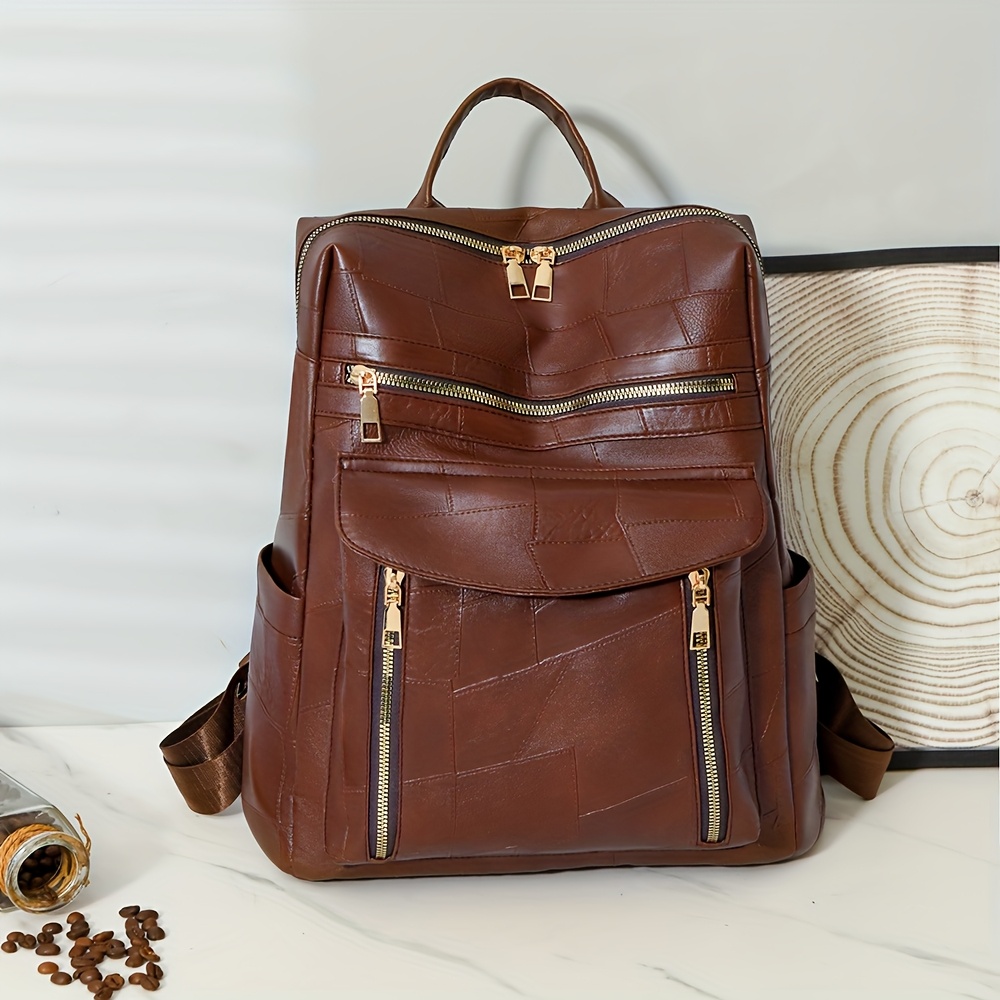 Mochilas para Mujeres Mochila Elegante para Mujeres Adecuada para la Universidad y Viajes - Mochila de Gran Capacidad con Correas Ajustables y Cierre de Cremallera, Diseño Minimalista, - / //