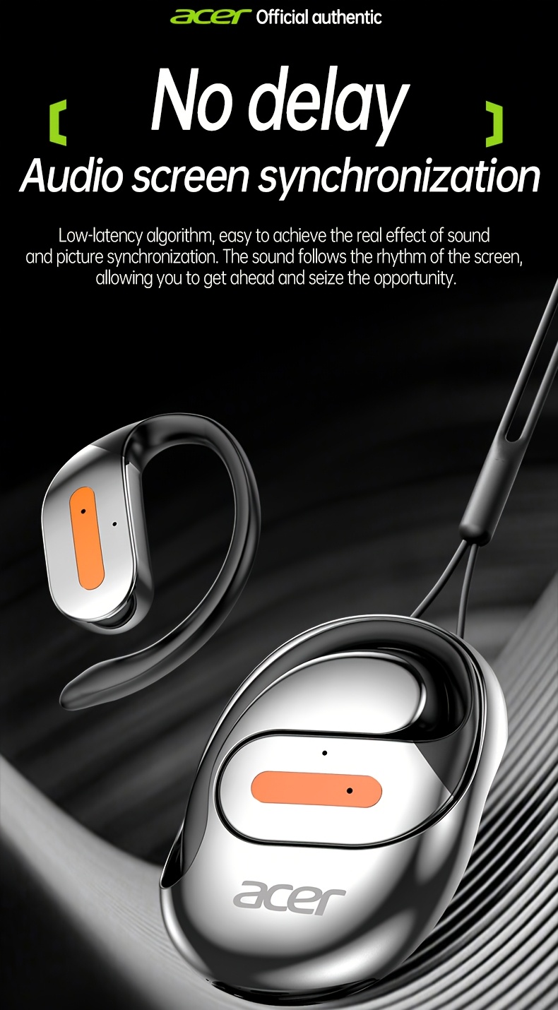 Exclusive Acer True Wireless Earphones with Microphone, TWS Headphones, Touch Volume, Wireless Sports Earhooks, LED Display Charging Case, Half Open Back, HD Talk, Compatible with Mobile Phones, Rechargeable Battery, Type-C Charging, Suitable for Adults 25 Acer True Wireless Earphones with Microphone, TWS Headphones, Touch Volume, Wireless Sports Earhooks, LED Display Charging Case, Half Open Back, HD Talk, Compatible with Mobile Phones, Rechargeable Battery, Type-C Charging, Suitable for Adults
