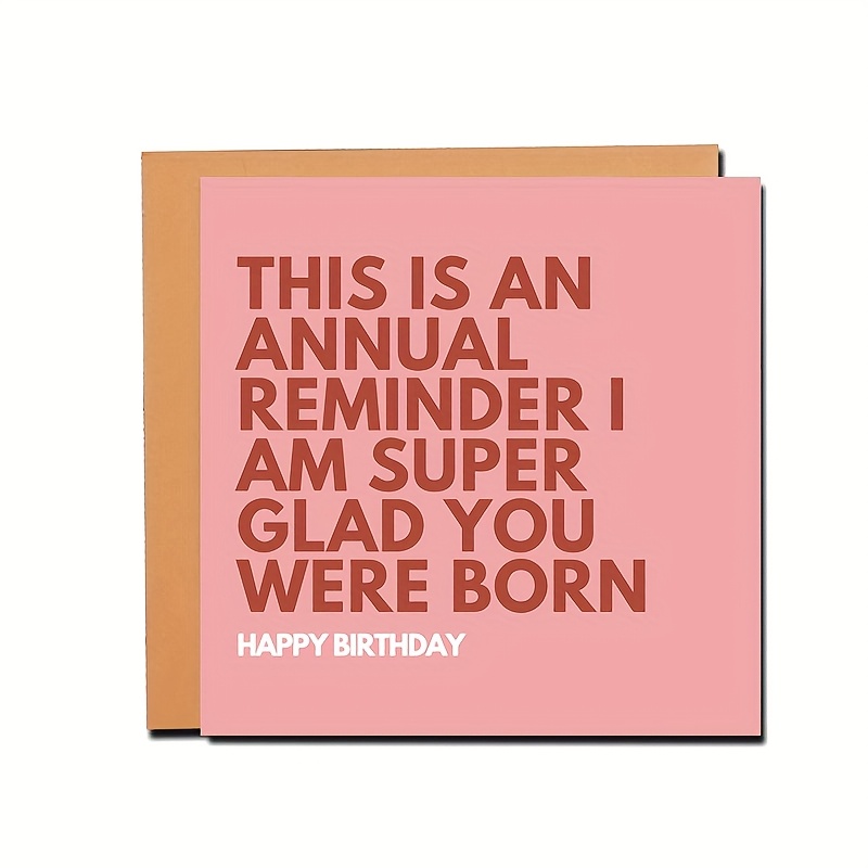 1pc Beautiful Birthday Card Designed For , ( X ) High-quality Paper With Envelope, Perfect For Celebrating Birthdays Of , , Family , , And Spouses