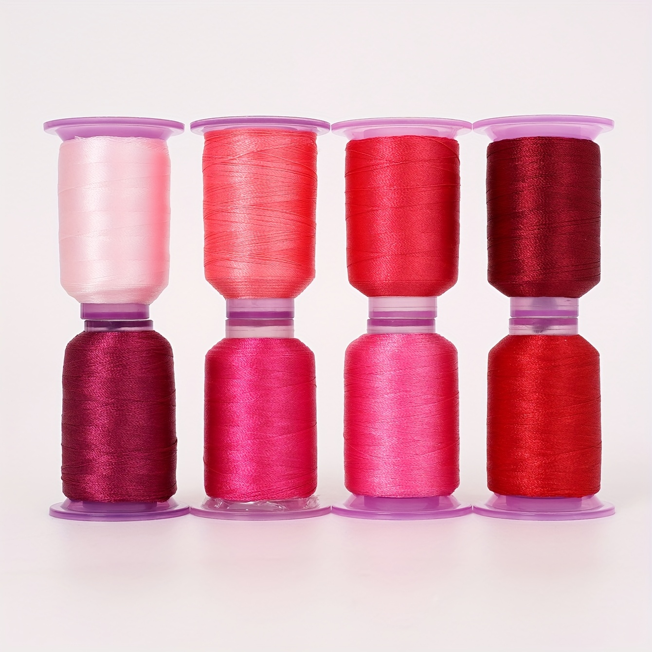 E-shop Set mit 8 Spulen 120D/2 Polyester Stickgarn, je 550 Yards, in verschiedenen Farben für Maschinenstickerei erhältlich
