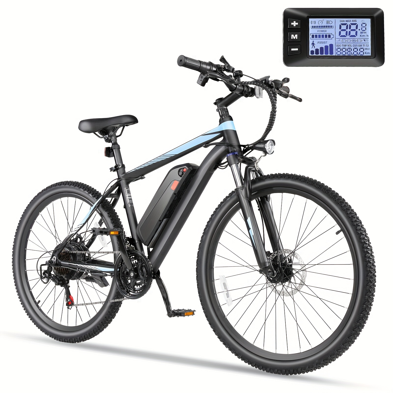 

26'' 750w Electric Mountain Bike For Adults With 48v 7.8ah Removable Battery, 50 Miles 20mph Electric Bicycle, Lcd Display
