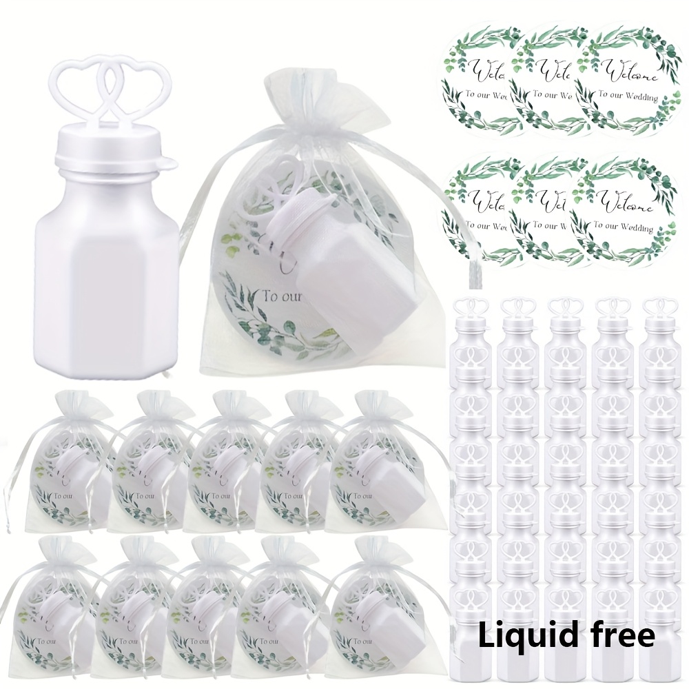 

50 Sets Wedding Party Favors For Mini Bottles Set Liquid Free, Includes 50 Mini Bottles 50 Cards 50 Organza Bags, For Wedding Guest Favors Bridal Shower Shower Party Supplies, Thanksgiving