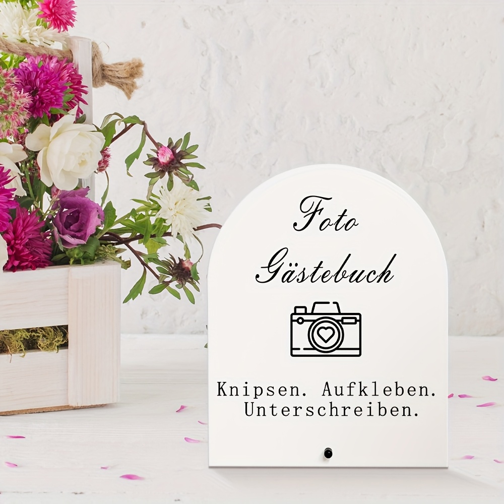 E-shop [2D Flat] Ein Hochzeitsmust-have! Gastebuch im deutschen Stil zum von Momenten mit Fotos, Aufklebern und Unterschriften, um Wärme zu bewahren