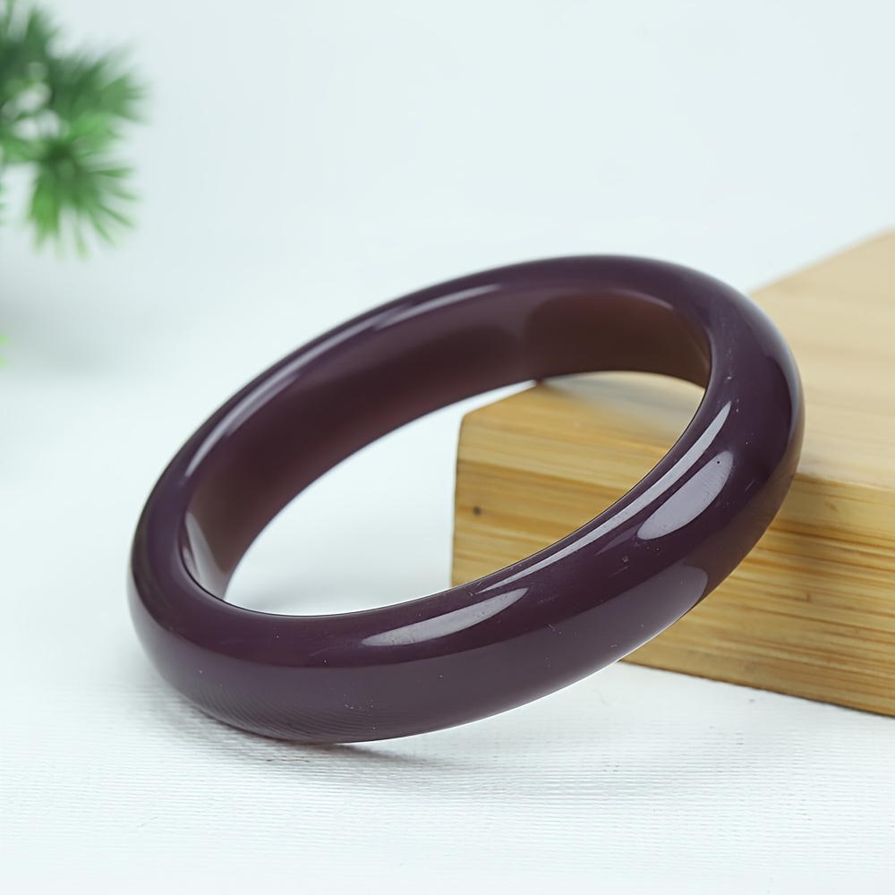 Emperor Purple Stone Bangle Bracelet, Exquisite Design