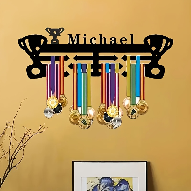 

A Custom Vintage Metal Medal Rack, Diy Hooks For Displaying , Decorative Hooks For Medals And Trophies.